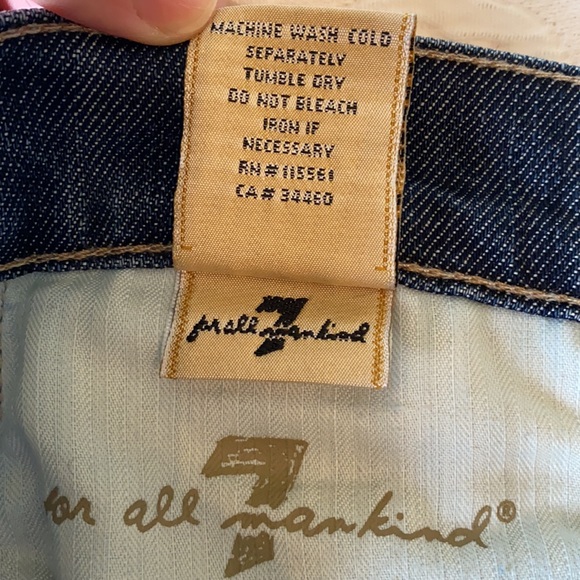 7FAM Jeans Roxanne Stretch Skinny Jeans Dark Wash 26 - Picture 8 of 9